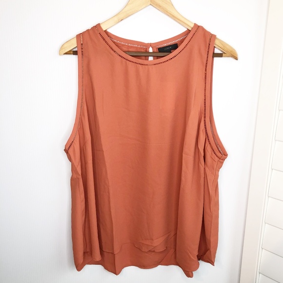 J. Crew Tops - J Crew Sleeveless Top Ladder Trim Blouse Shirt 22